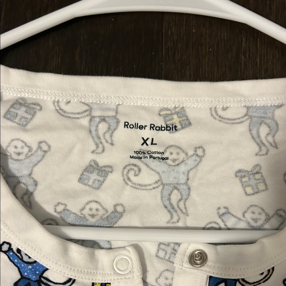 Roller Rabbit White and Blue Patterned Pajama Set - Picture 3 of 3
